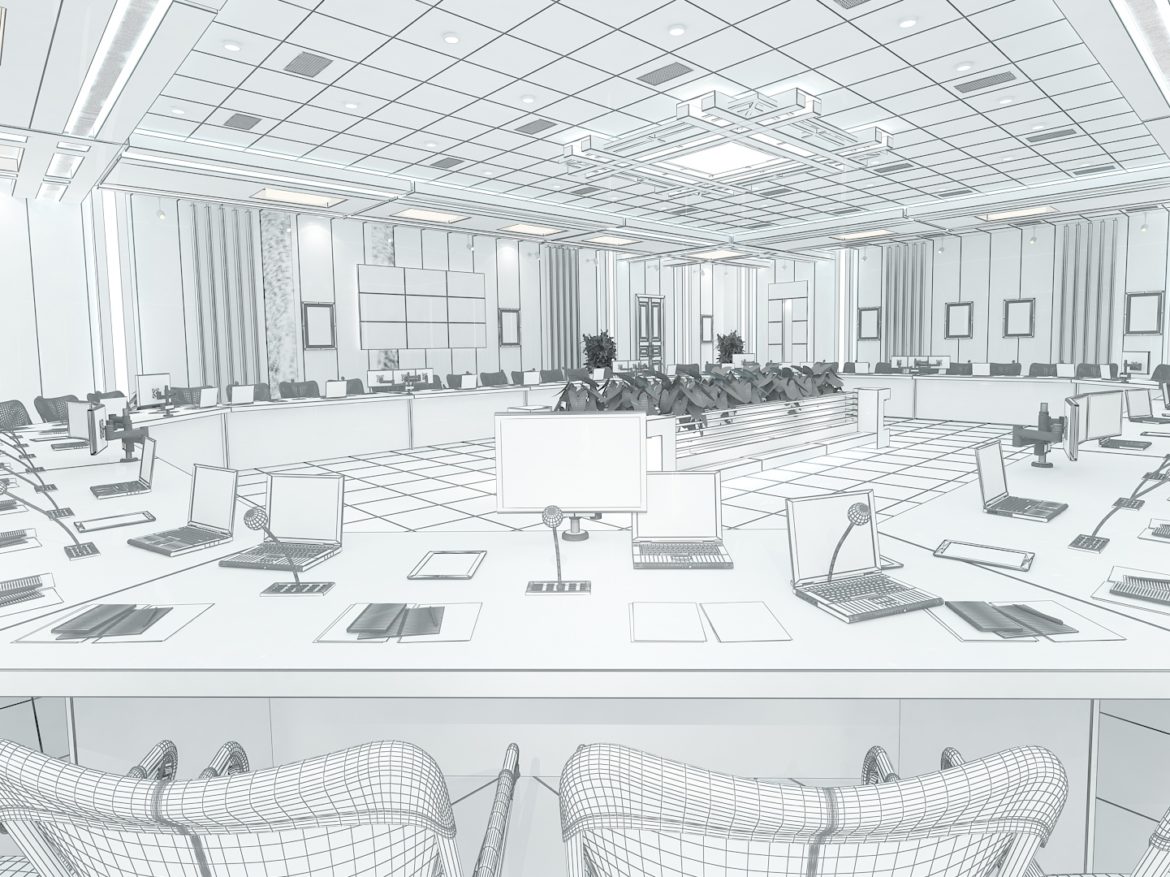 meeting room 1 3d model 3ds max dxf dwg 288111
