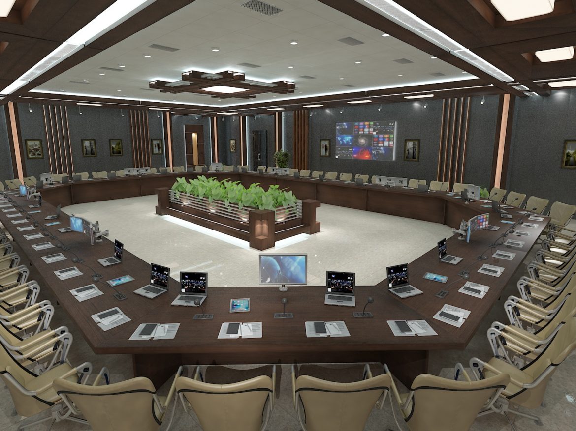 meeting room 1 3d model 3ds max dxf dwg 288112