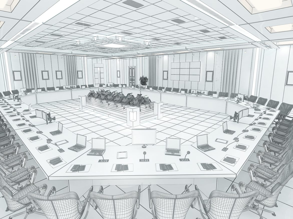 meeting room 1 3d model 3ds max dxf dwg 288113