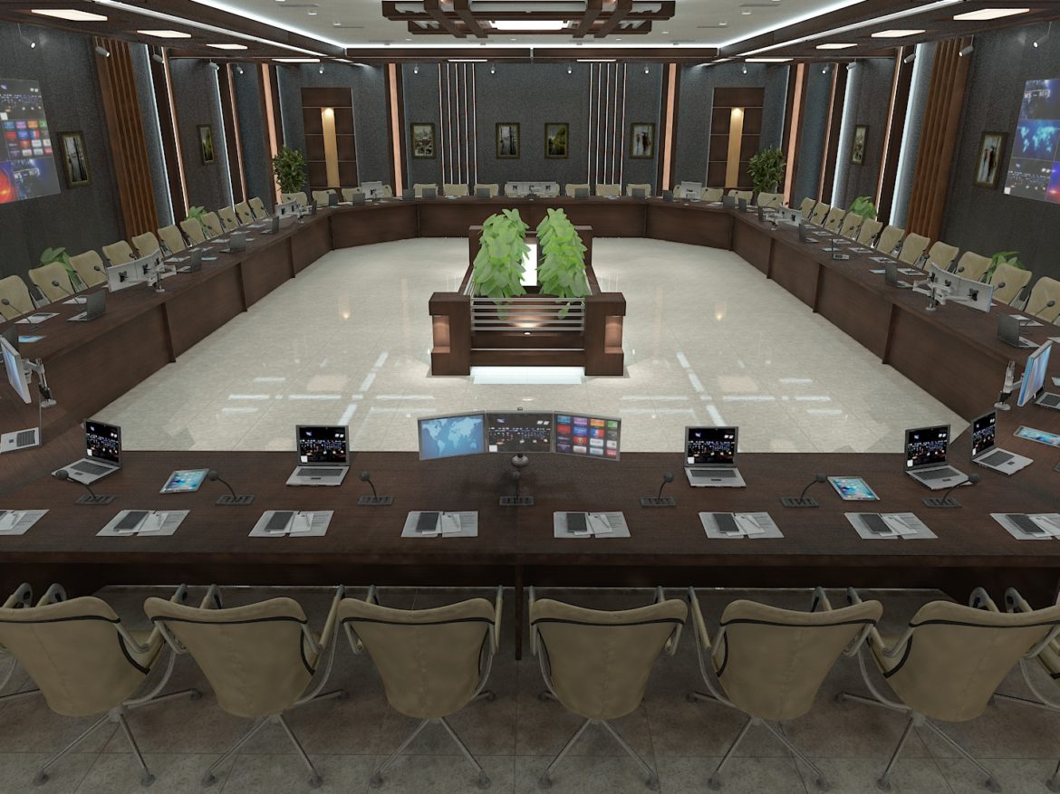 meeting room 1 3d model 3ds max dxf dwg 288114