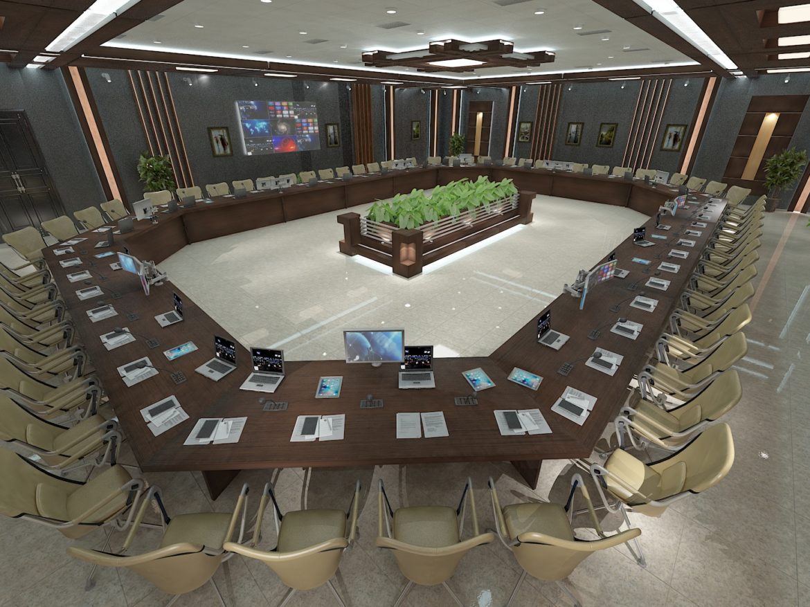 meeting room 1 3d model 3ds max dxf dwg 288116