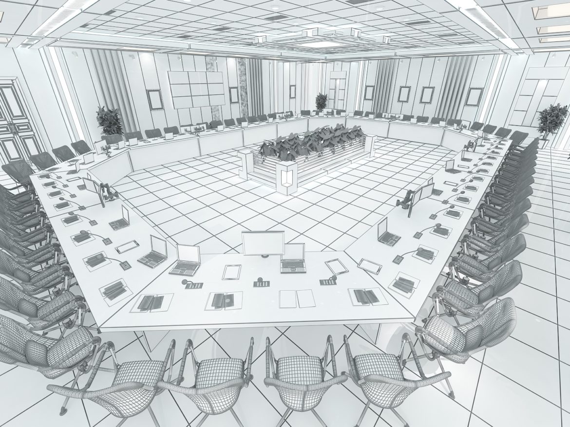 meeting room 1 3d model 3ds max dxf dwg 288117