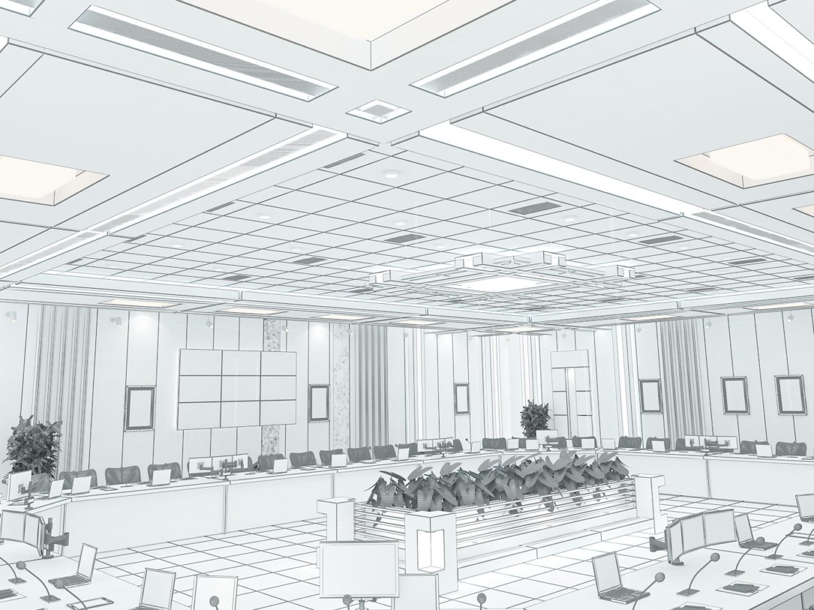 meeting room 1 3d model 3ds max dxf dwg 288119