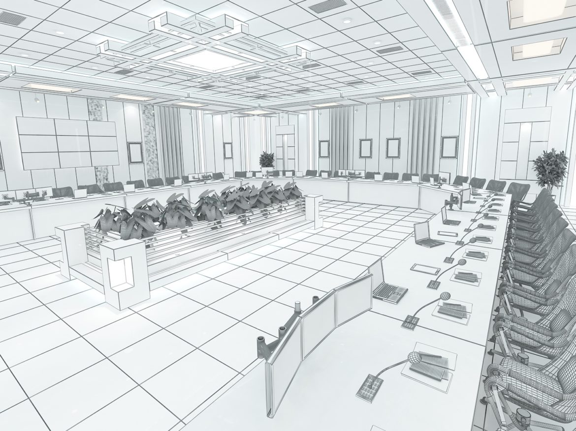 meeting room 1 3d model 3ds max dxf dwg 288121