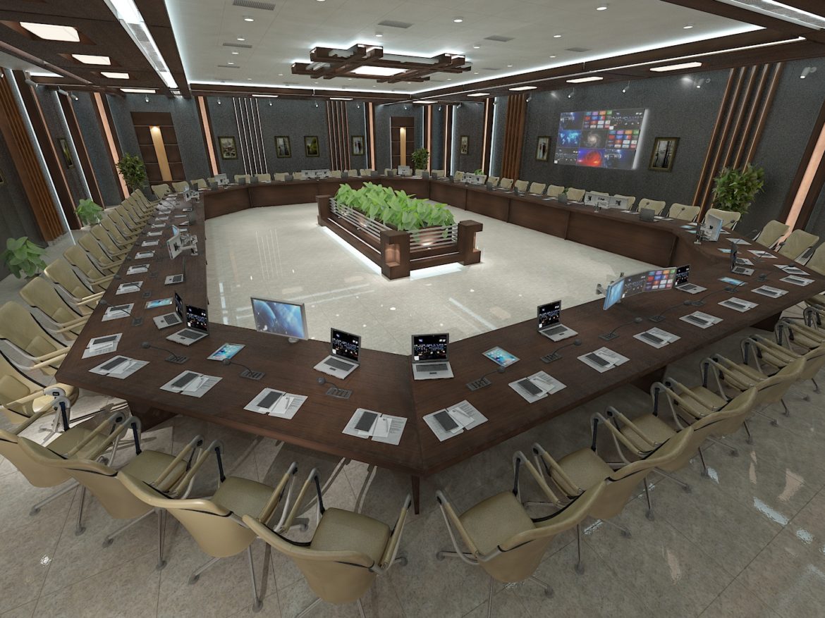 meeting room 1 3d model 3ds max dxf dwg 288122