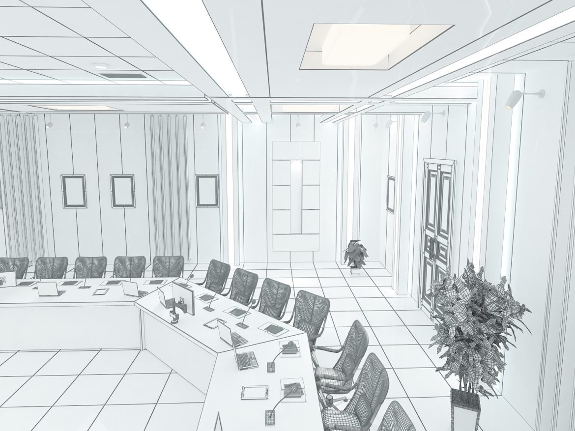 meeting room 1 3d model 3ds max dxf dwg 288133