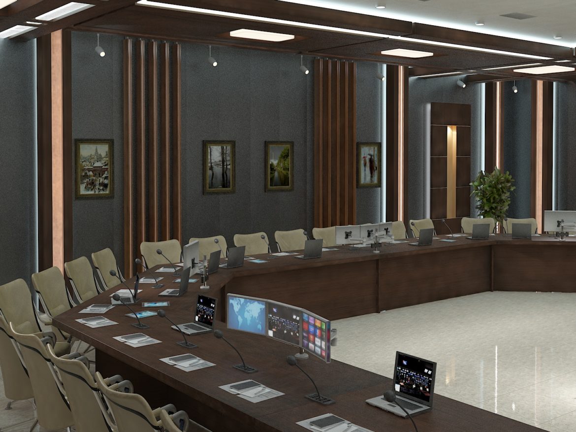 meeting room 1 3d model 3ds max dxf dwg 288134
