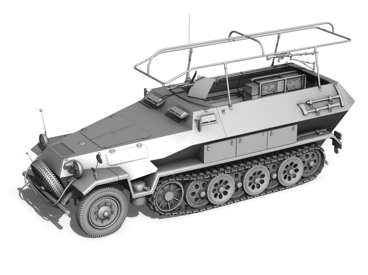 sd.kfz 251 ausf b – communications vehicle – 8pd 3d model 3ds fbx lwo lw lws obj c4d 292035