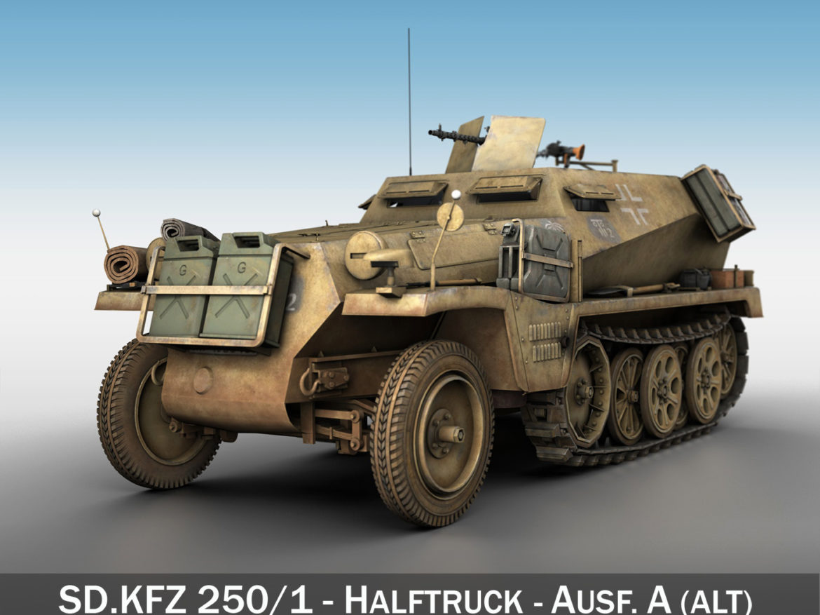 sd.kfz 250/1 – halftruck – 10pd 3d model 3ds fbx c4d lwo obj 292178