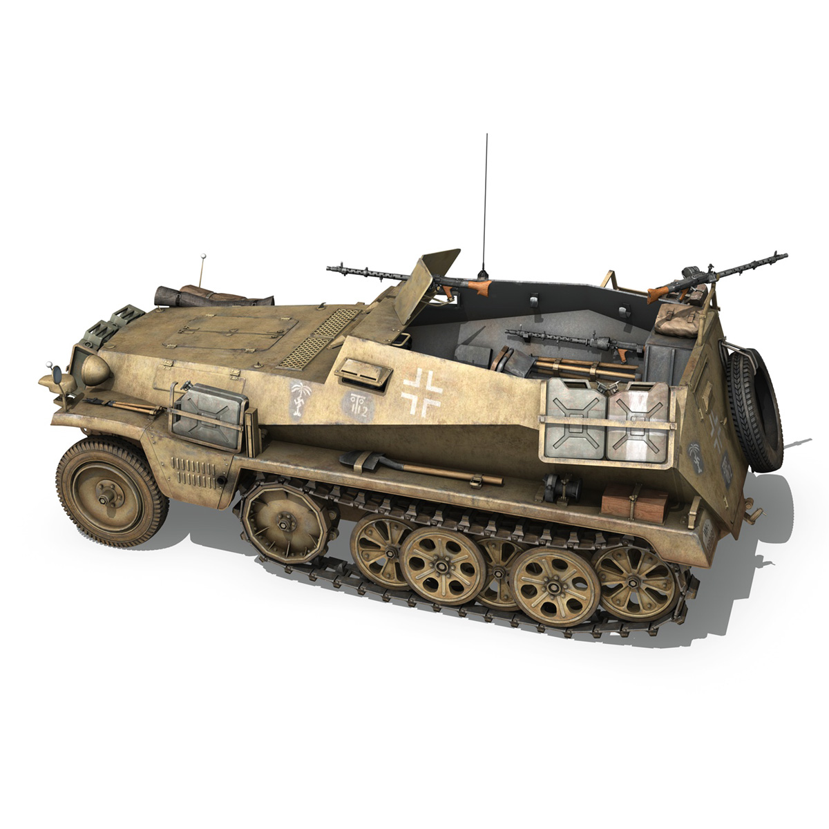 SD.KFZ 250/1 - Halftruck - 10PD 3D Model - FlatPyramid