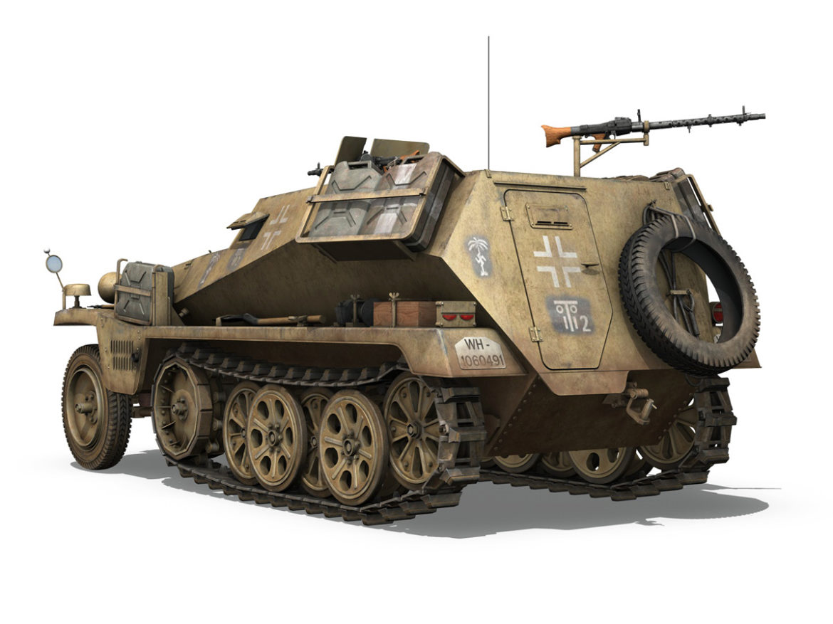 SD.KFZ 250/1 - Halftruck - 10PD 3D Model - FlatPyramid