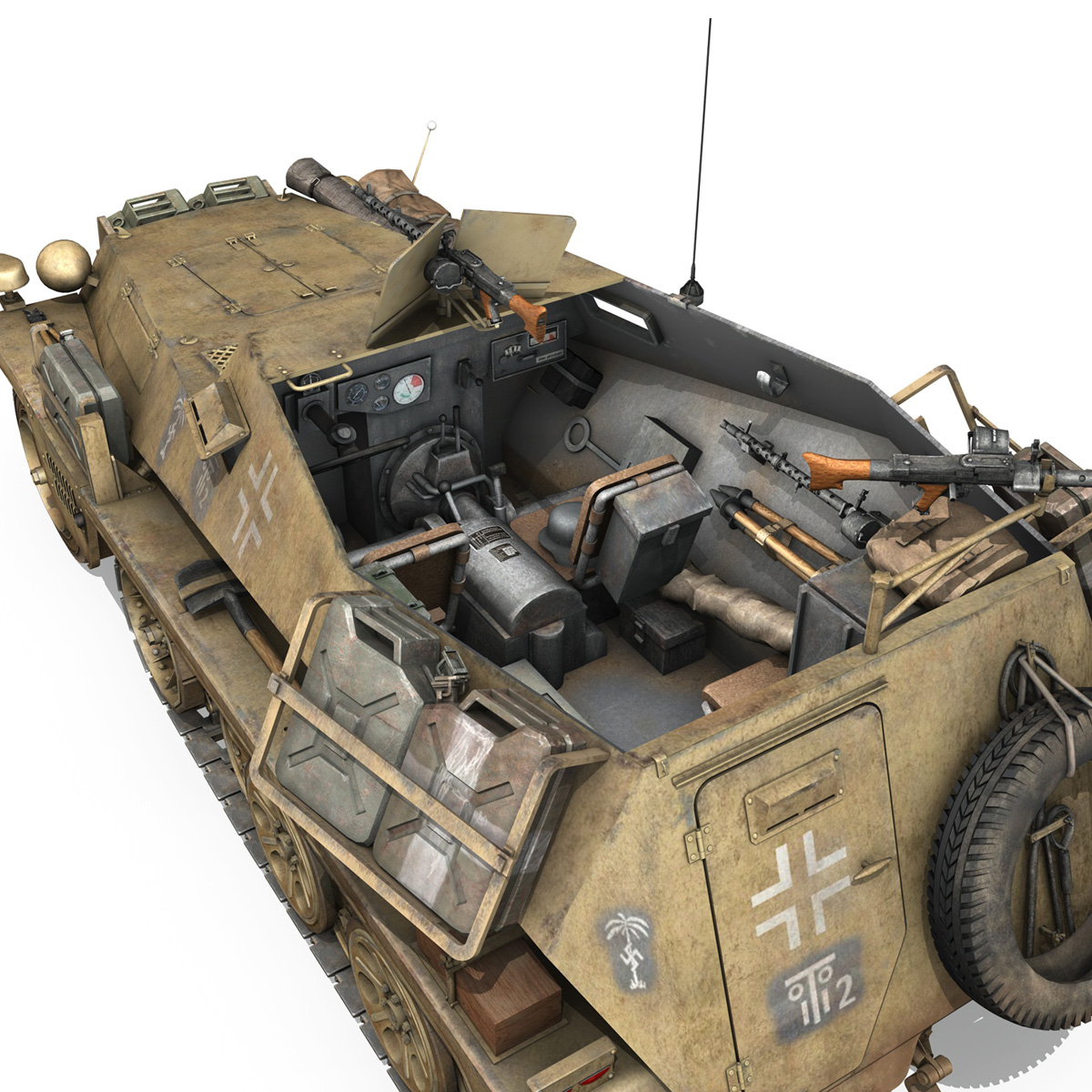 SD.KFZ 250/1 - Halftruck - 10PD 3D Model - FlatPyramid