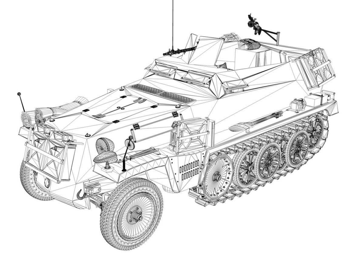 sd.kfz 250/1 – halftruck – 10pd 3d model 3ds fbx c4d lwo obj 292189