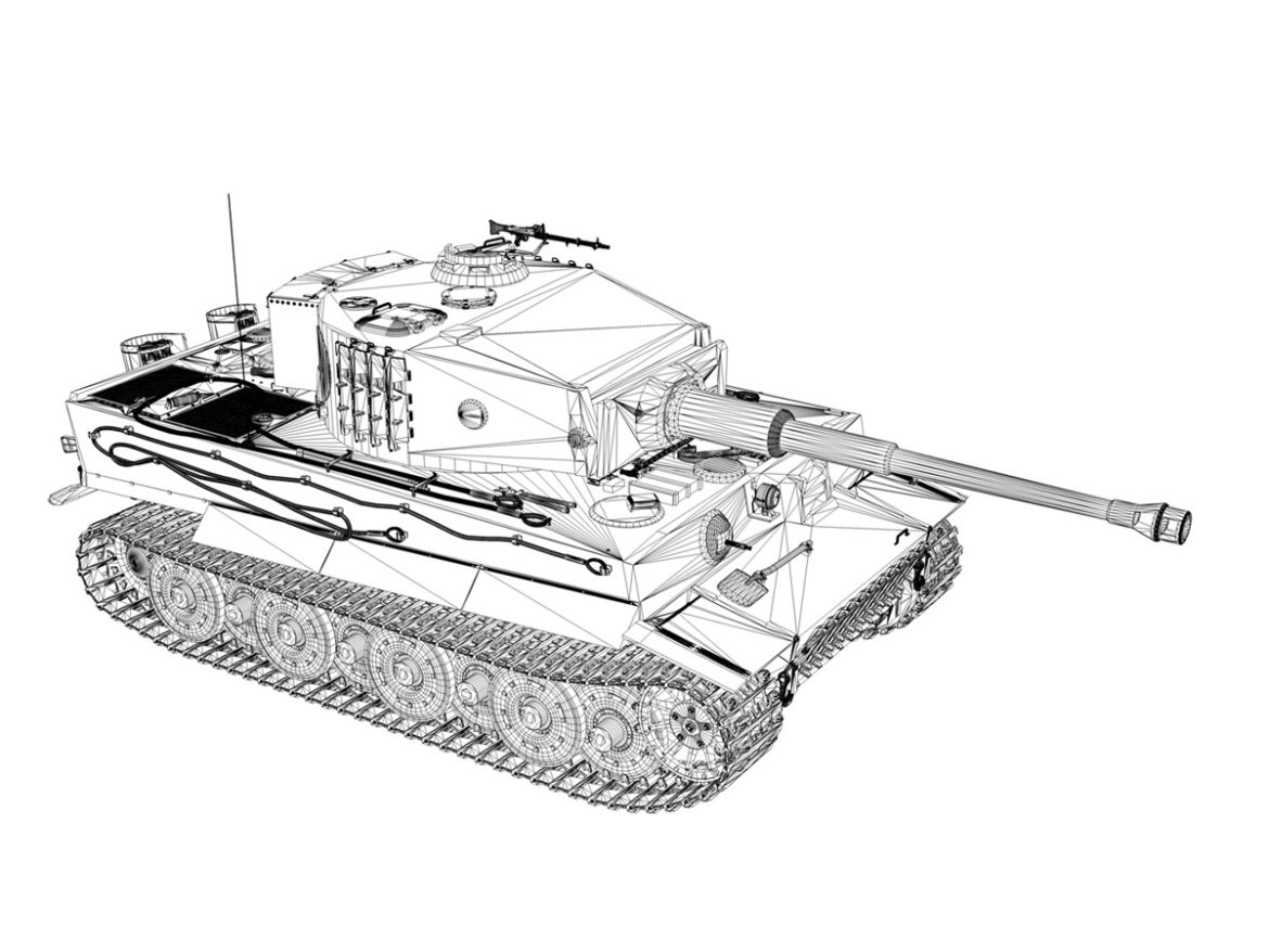 panzer vi – tiger – late production 3d model 3ds fbx c4d lwo obj 292957