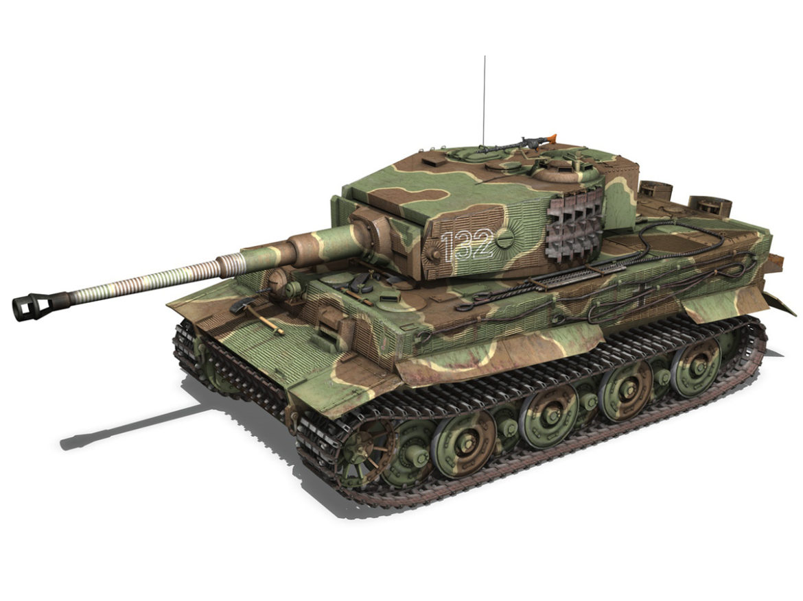 panzer vi – tiger – 132 – late production 3d model 3ds fbx c4d lwo obj 292967