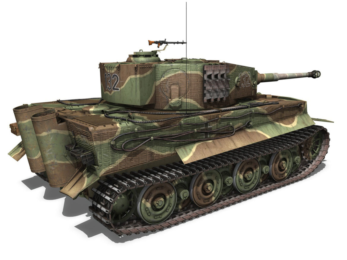 panzer vi – tiger – 132 – late production 3d model 3ds fbx c4d lwo obj 292970