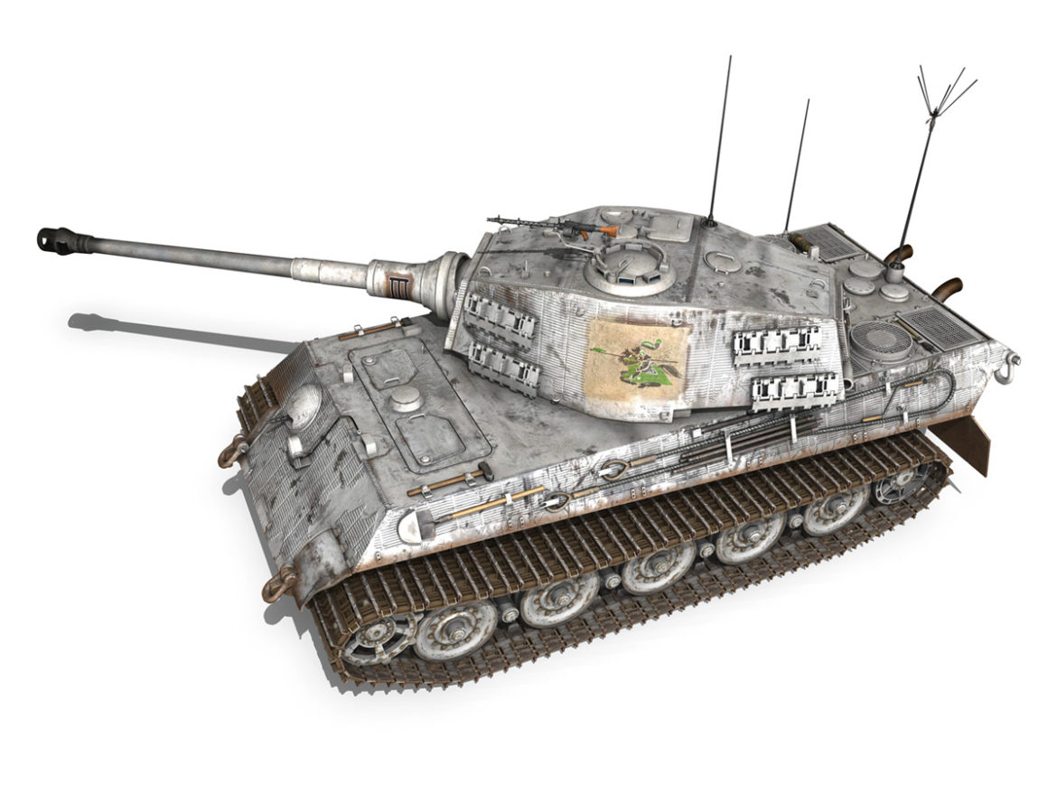 panzerbefehlswagen tiger – ausf b – iii 3d model 3ds c4d lwo lw lws obj 293321