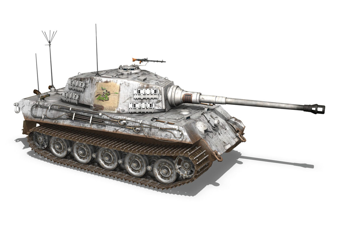 panzerbefehlswagen tiger – ausf b – iii 3d model 3ds c4d lwo lw lws obj 293327
