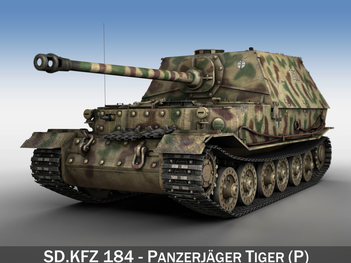 elefant tank destroyer – tiger (p) – 232 3d model 3ds fbx c4d lwo obj 293339