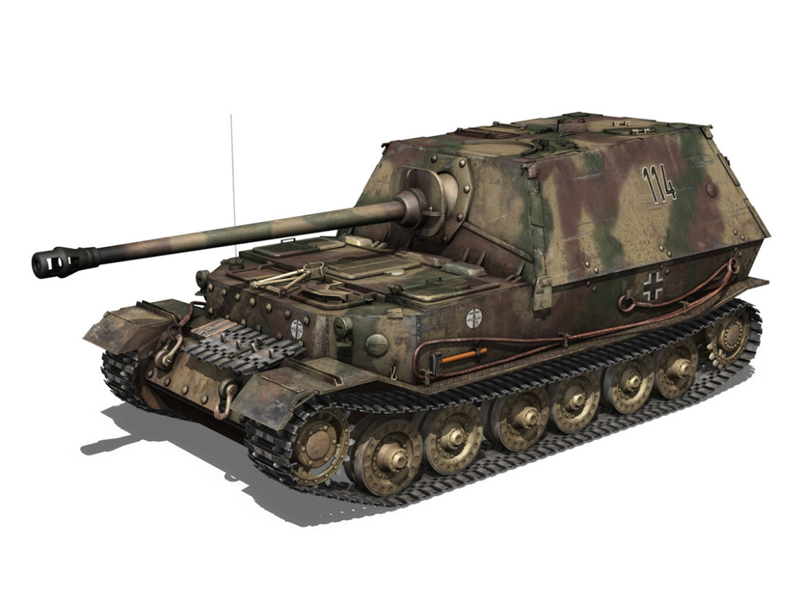 ferdinand tank destroyer – tiger (p) – 114 3d model 3ds fbx c4d lwo obj 293360