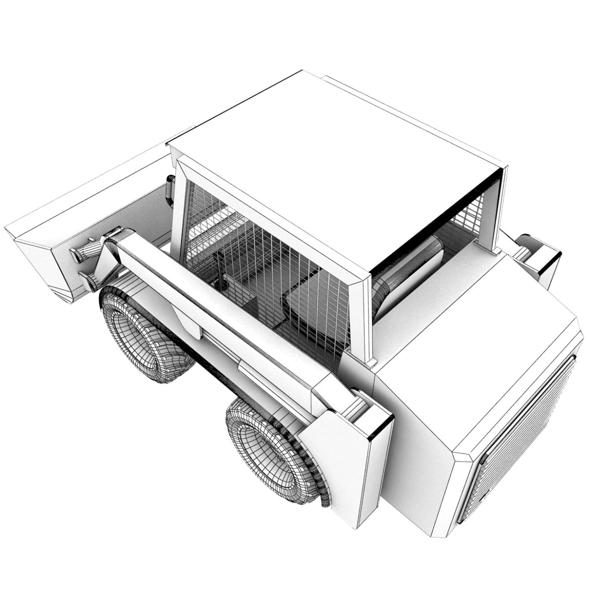 rigged bobcat – skid steer loader 3d model 3ds max fbx obj 293858