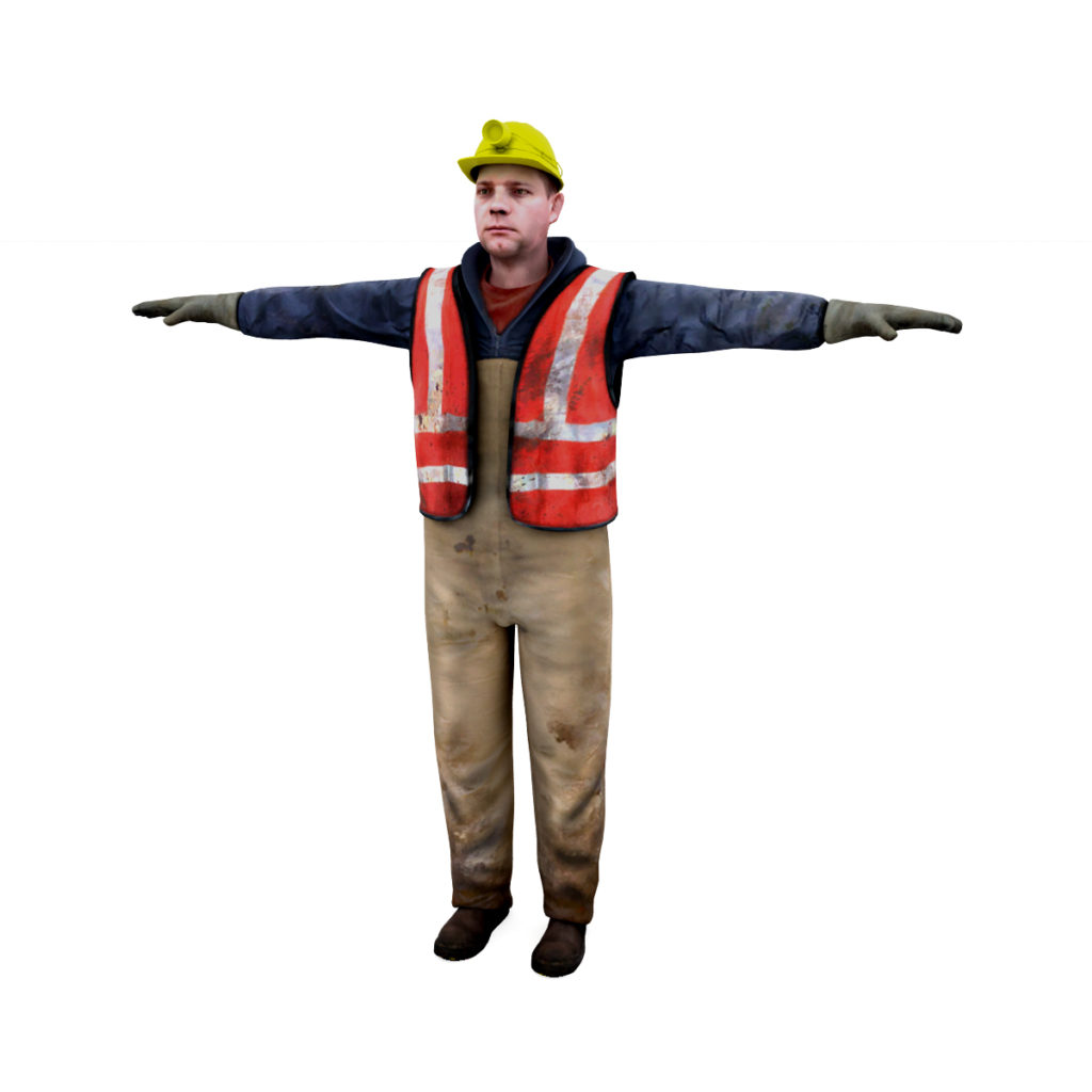 Male Worker 3D Model - FlatPyramid