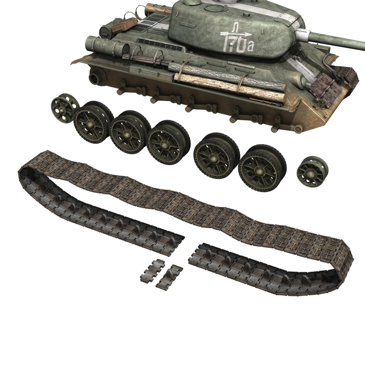 t-34 85 – soviet medium tank – 170 3d model 3ds fbx c4d lwo obj 294184