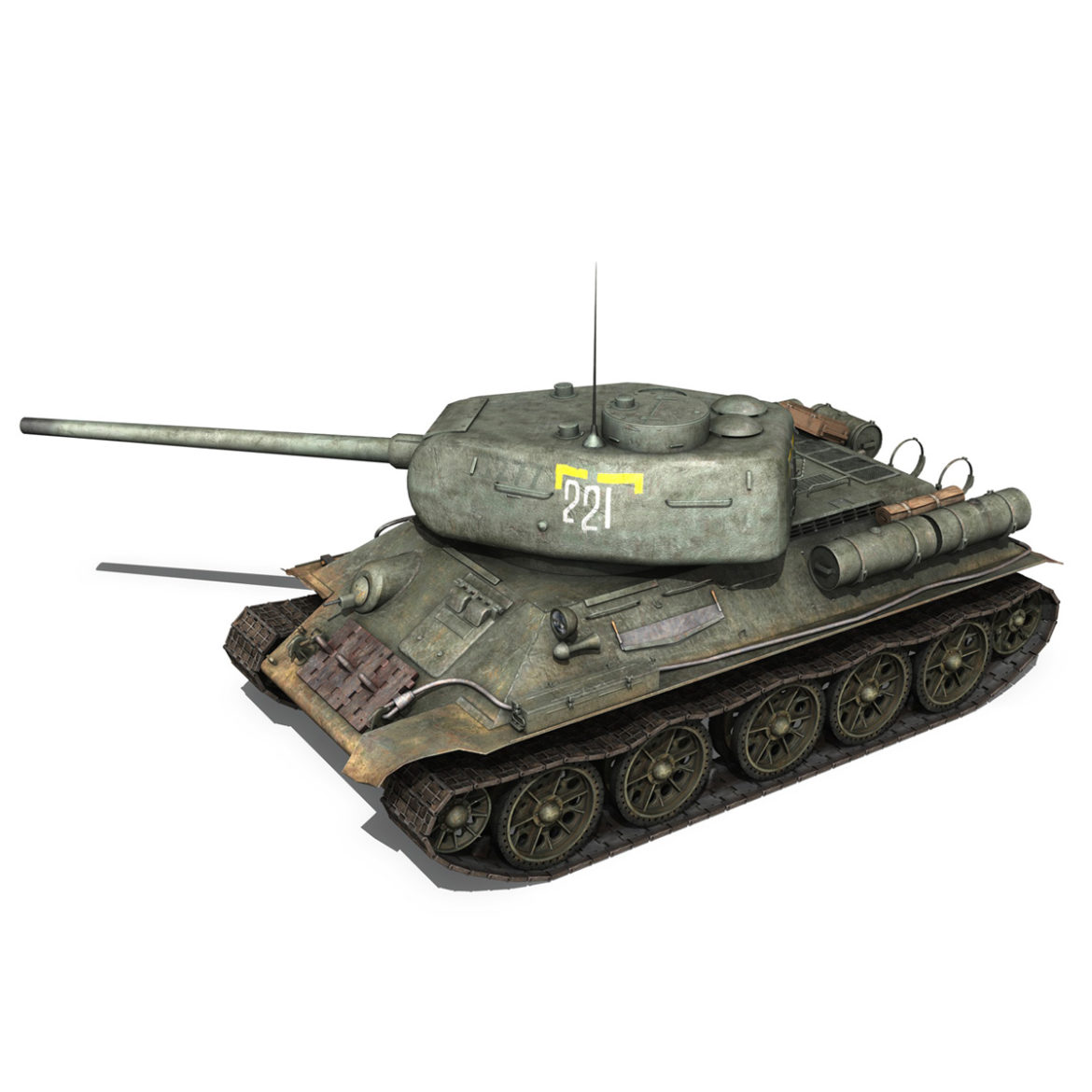 t-34 85 – soviet medium tank – 221 3d model 3ds fbx c4d lwo obj 294202