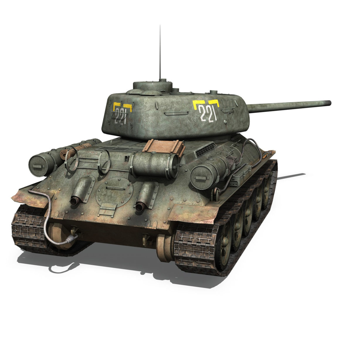 t-34 85 – soviet medium tank – 221 3d model 3ds fbx c4d lwo obj 294204