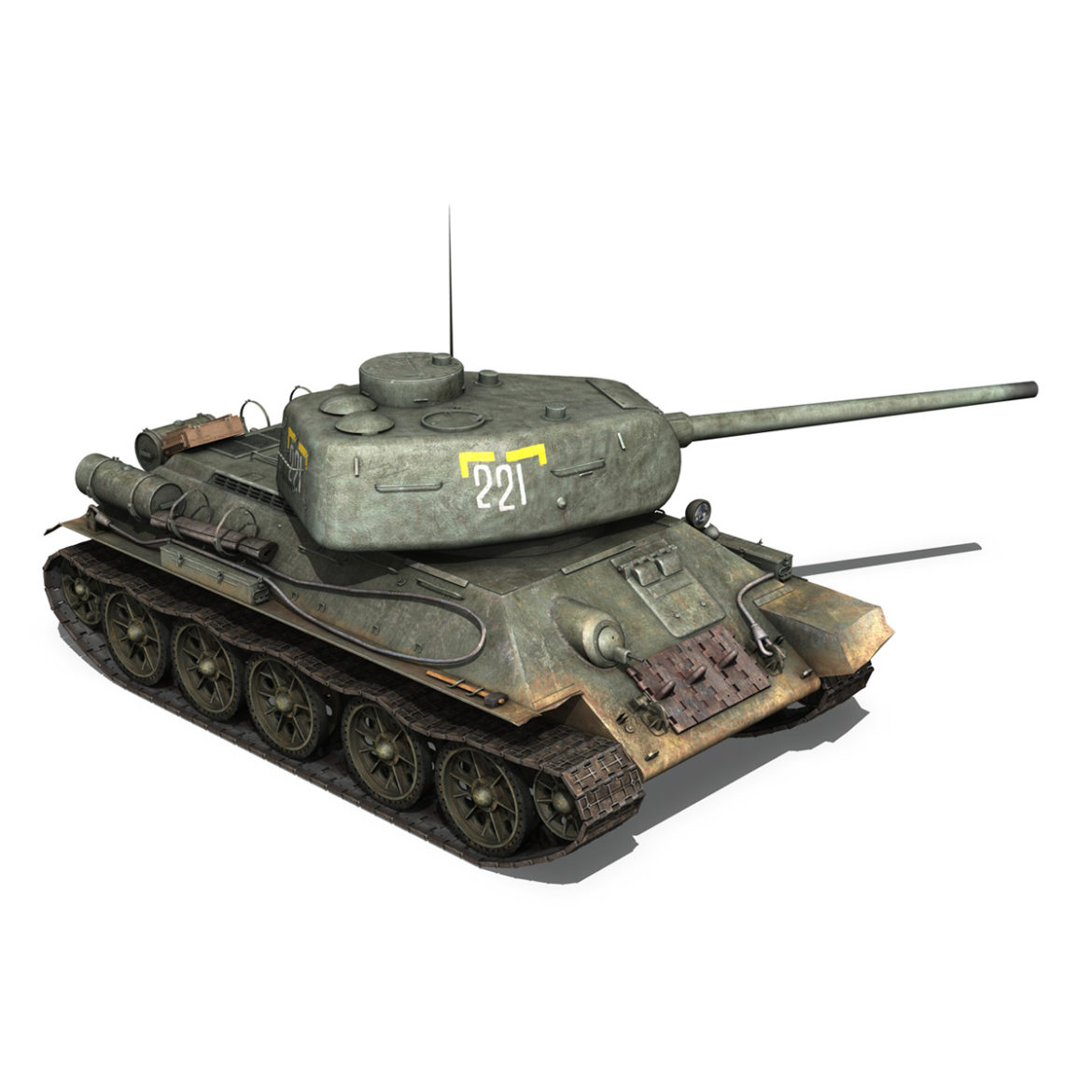 t-34 85 – soviet medium tank – 221 3d model 3ds fbx c4d lwo obj 294206