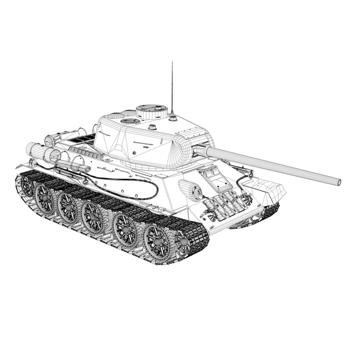 t-34 85 – soviet medium tank – 221 3d model 3ds fbx c4d lwo obj 294209