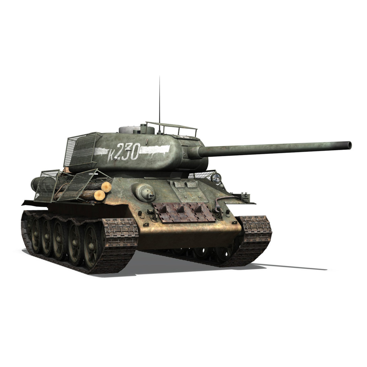 t-34 85 – soviet medium tank – k230 3d model 3ds c4d lwo obj 294217