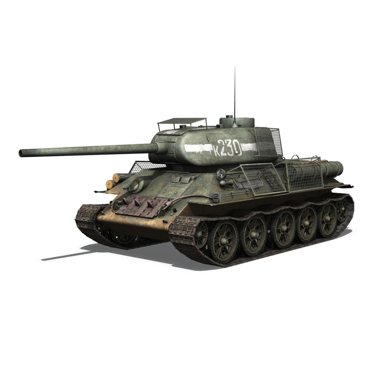 t-34 85 – soviet medium tank – k230 3d model 3ds c4d lwo obj 294218