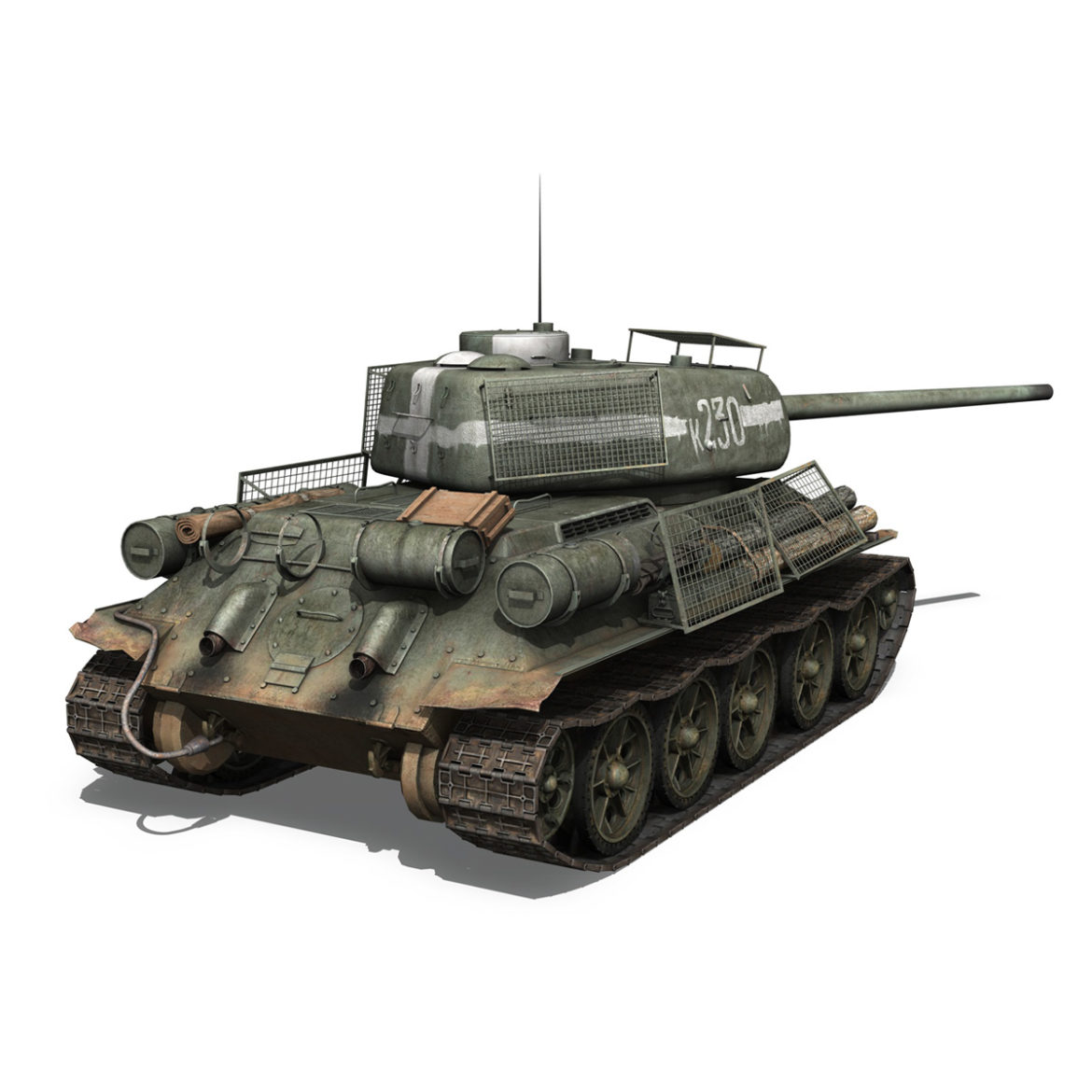 t-34 85 – soviet medium tank – k230 3d model 3ds c4d lwo obj 294221