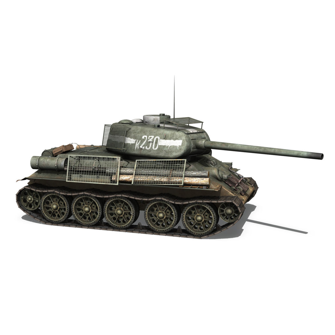 t-34 85 – soviet medium tank – k230 3d model 3ds c4d lwo obj 294222