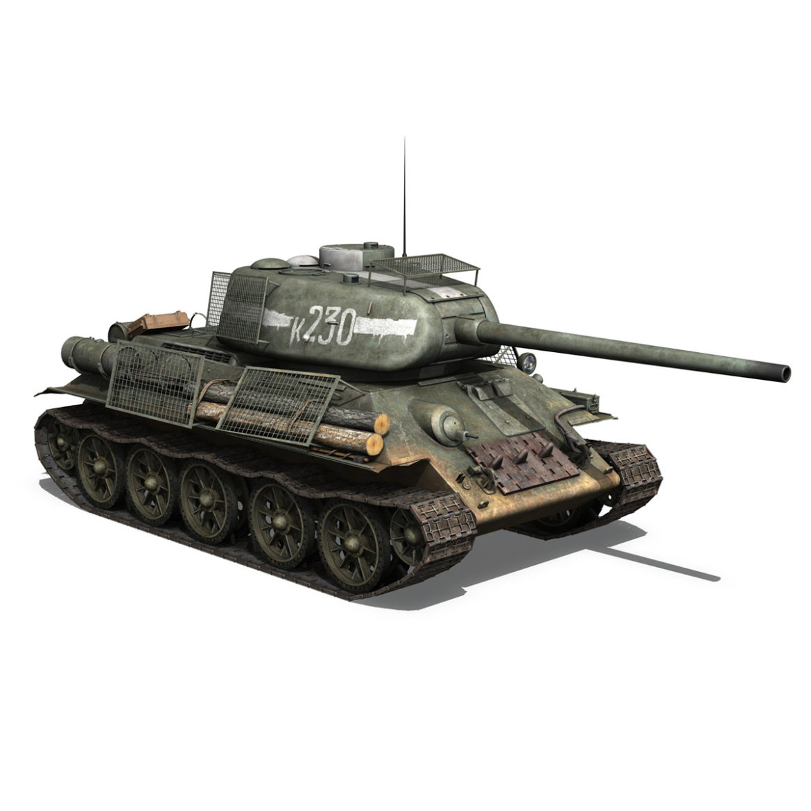 t-34 85 – soviet medium tank – k230 3d model 3ds c4d lwo obj 294223