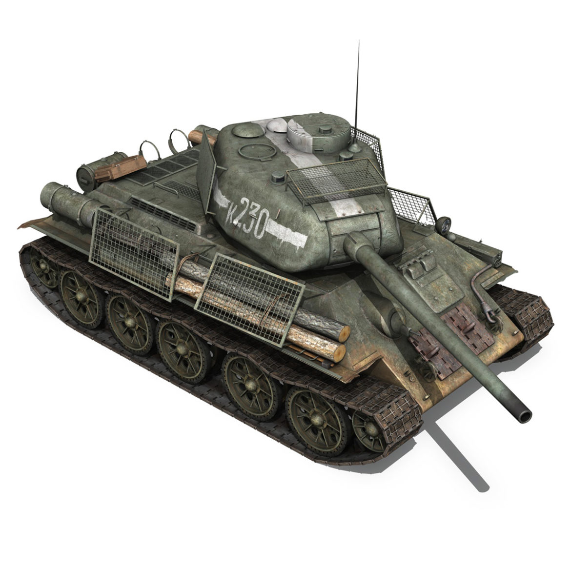 t-34 85 – soviet medium tank – k230 3d model 3ds c4d lwo obj 294224