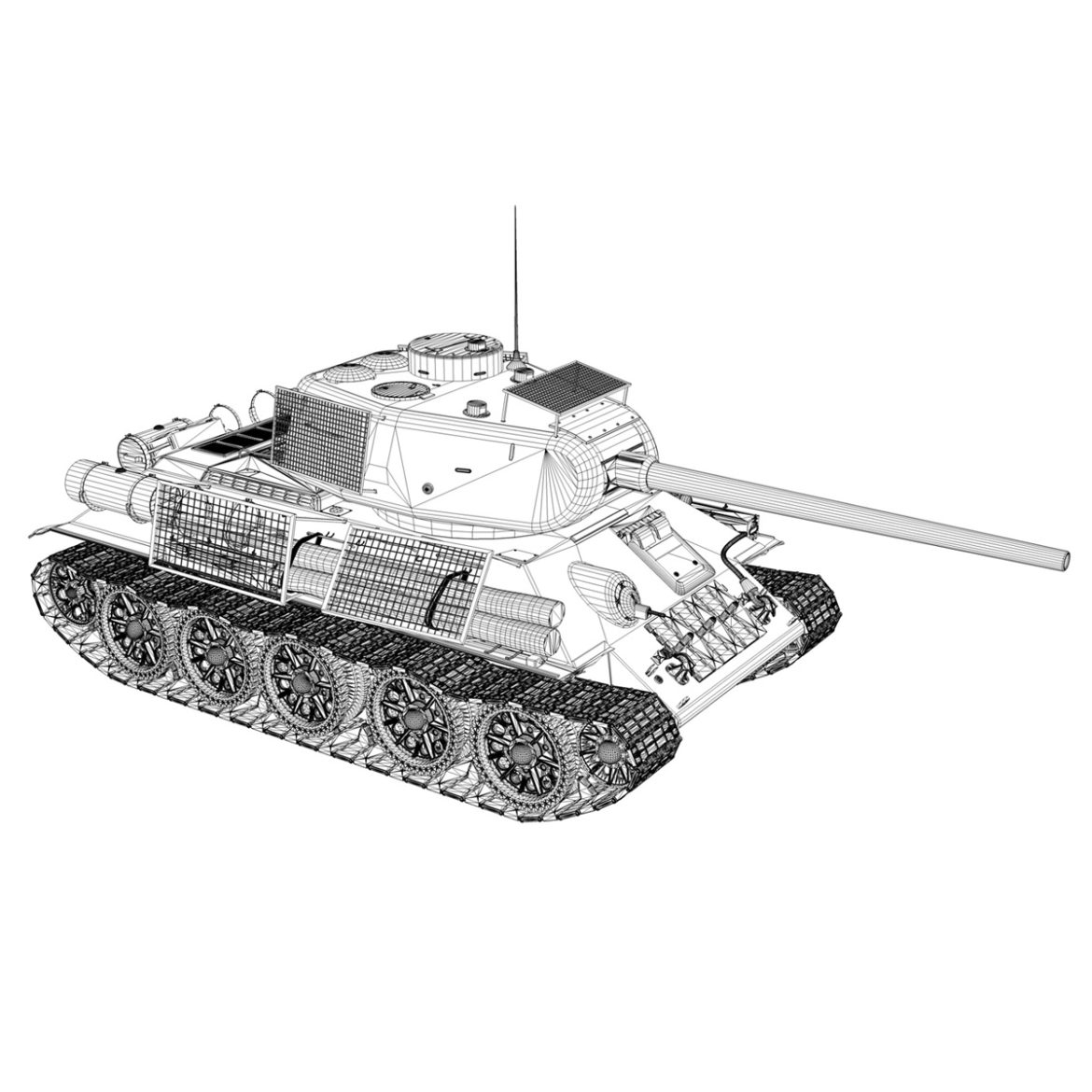 t-34 85 – soviet medium tank – k230 3d model 3ds c4d lwo obj 294226