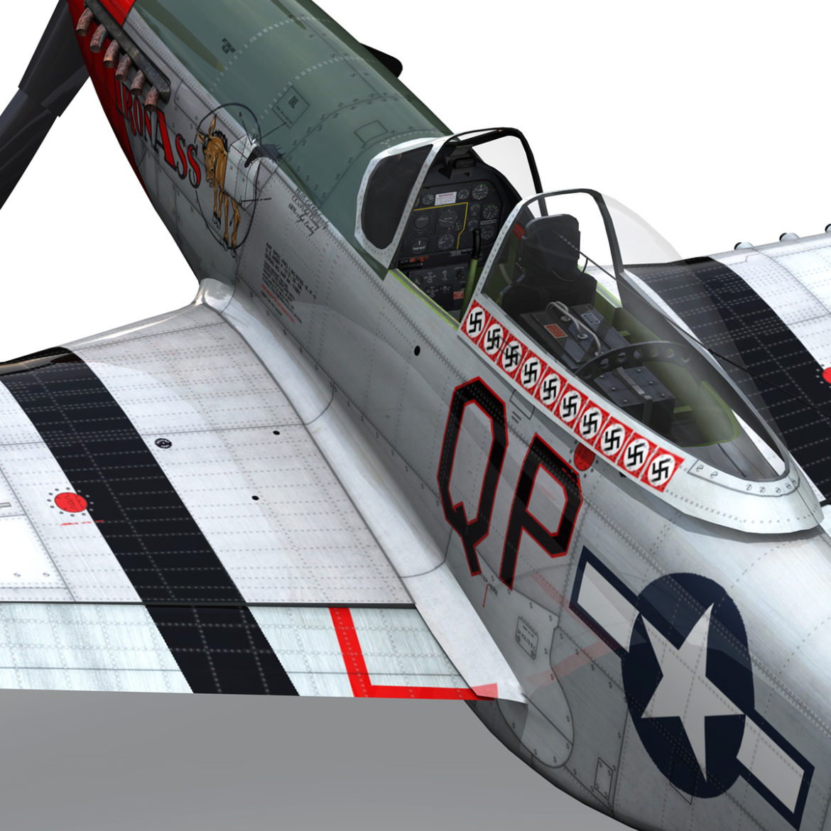 north american p-51d mustang – iron ass 3d model fbx c4d lwo obj 294288
