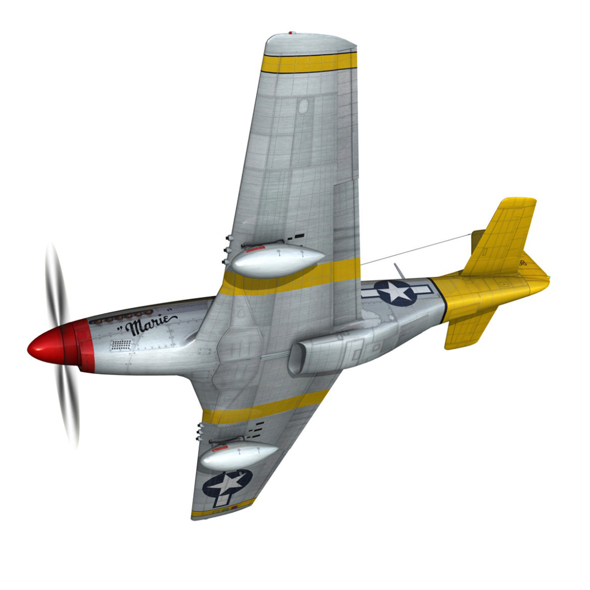 north american p-51d mustang – marie 3d model fbx c4d lwo obj 294302