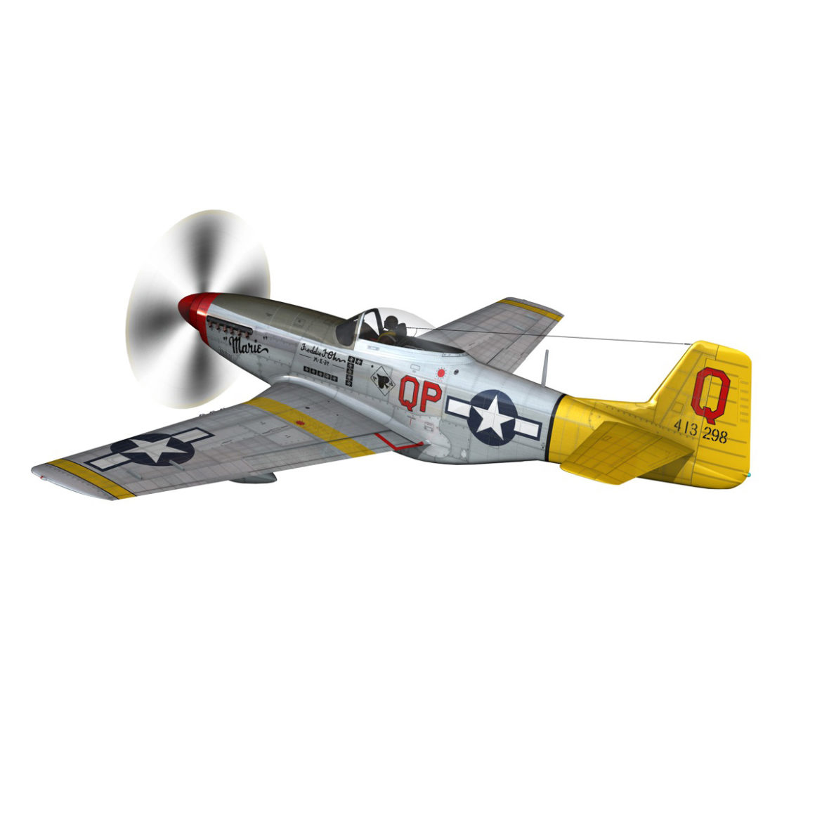 north american p-51d mustang – marie 3d model fbx c4d lwo obj 294303