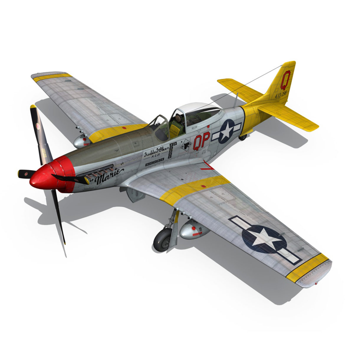 north american p-51d mustang – marie 3d model fbx c4d lwo obj 294307