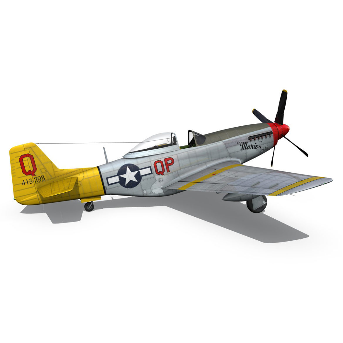 north american p-51d mustang – marie 3d model fbx c4d lwo obj 294309