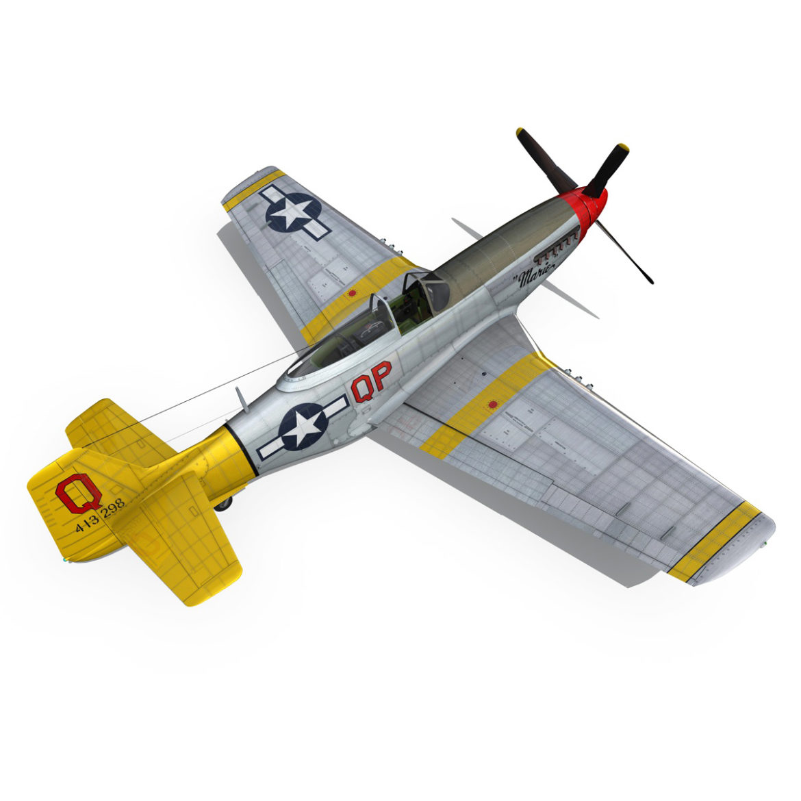 north american p-51d mustang – marie 3d model fbx c4d lwo obj 294310