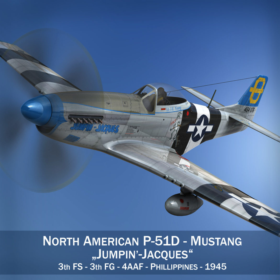 north american p-51d mustang – jumpin jacques 3d model fbx c4d lwo obj 294322