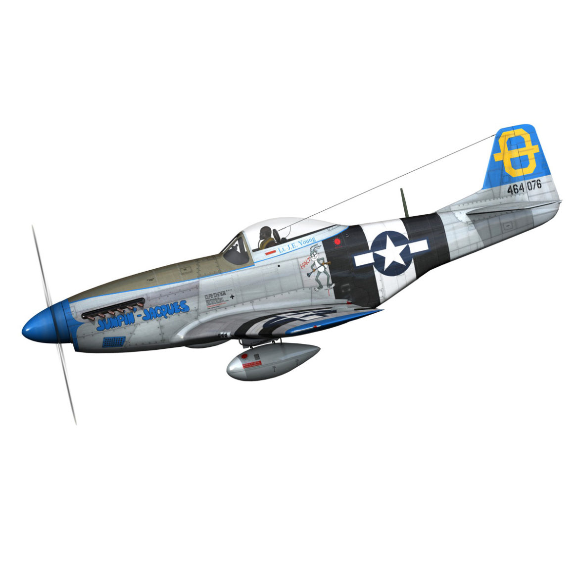 north american p-51d mustang – jumpin jacques 3d model fbx c4d lwo obj 294323