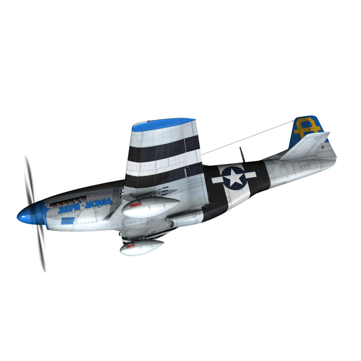 north american p-51d mustang – jumpin jacques 3d model fbx c4d lwo obj 294324
