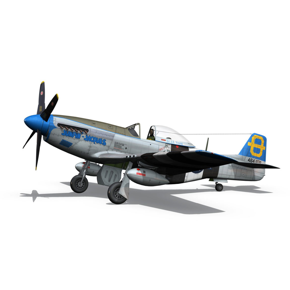 north american p-51d mustang – jumpin jacques 3d model fbx c4d lwo obj 294331