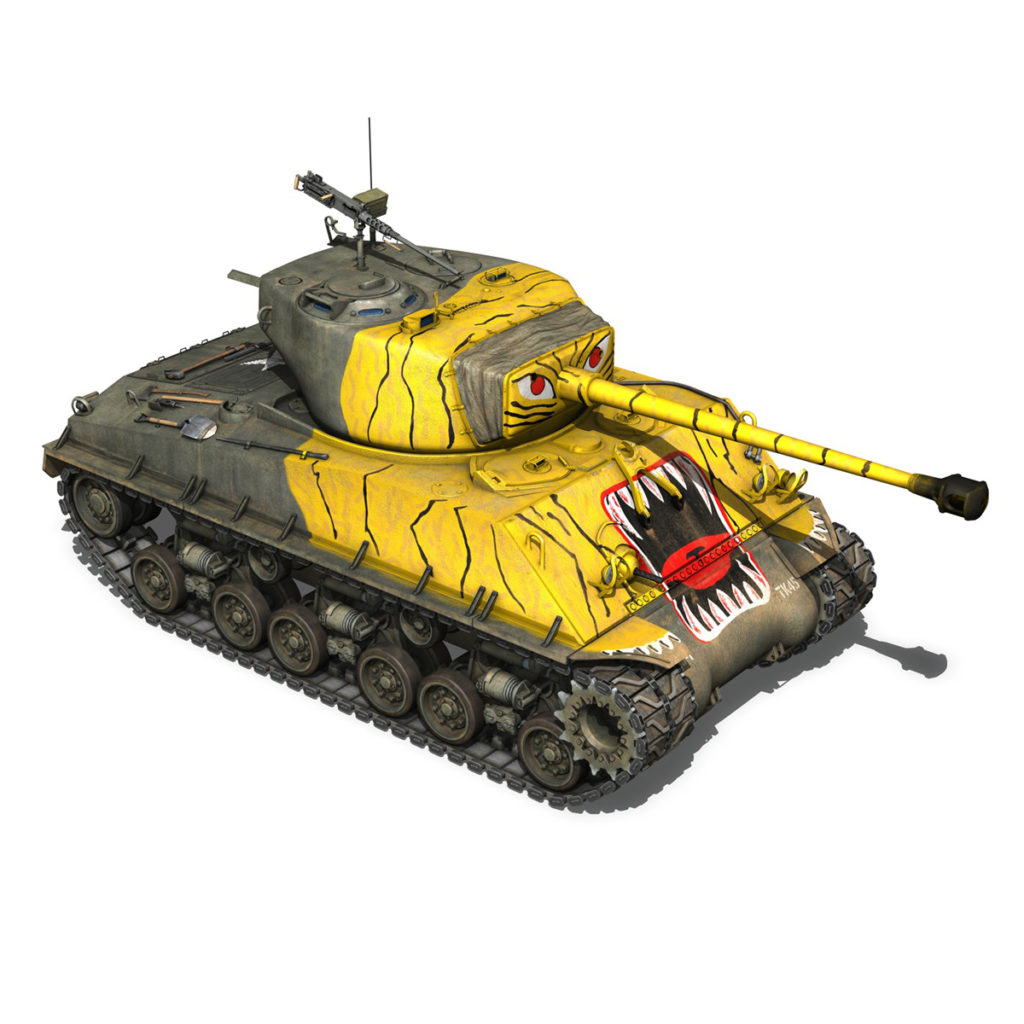 M4A3E8 Sherman - Easy Eight - Korea 3D Model - FlatPyramid