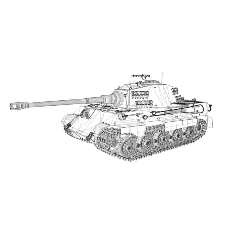 Panzerkampfwagen VI - Ausf B - Tiger II - 313 3D Model - FlatPyramid